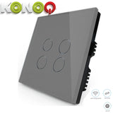 KONOQ - 4Gang 2Way Wifi Integrated On/Off