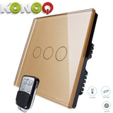 KONOQ - 3Gang 2Way Wifi On-Off Switch (Via Broadlink)