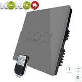 KONOQ - 3Gang 1Way Wifi On-Off Switch (Via Broadlink)