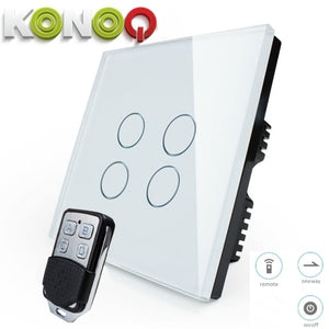 KONOQ - 4Gang 1Way Wifi On-Off Switch (Via Broadlink)